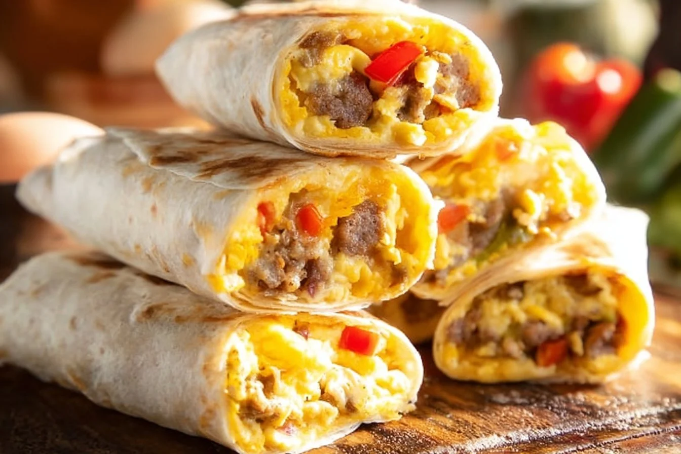 Homemade Freezable Breakfast Burritos