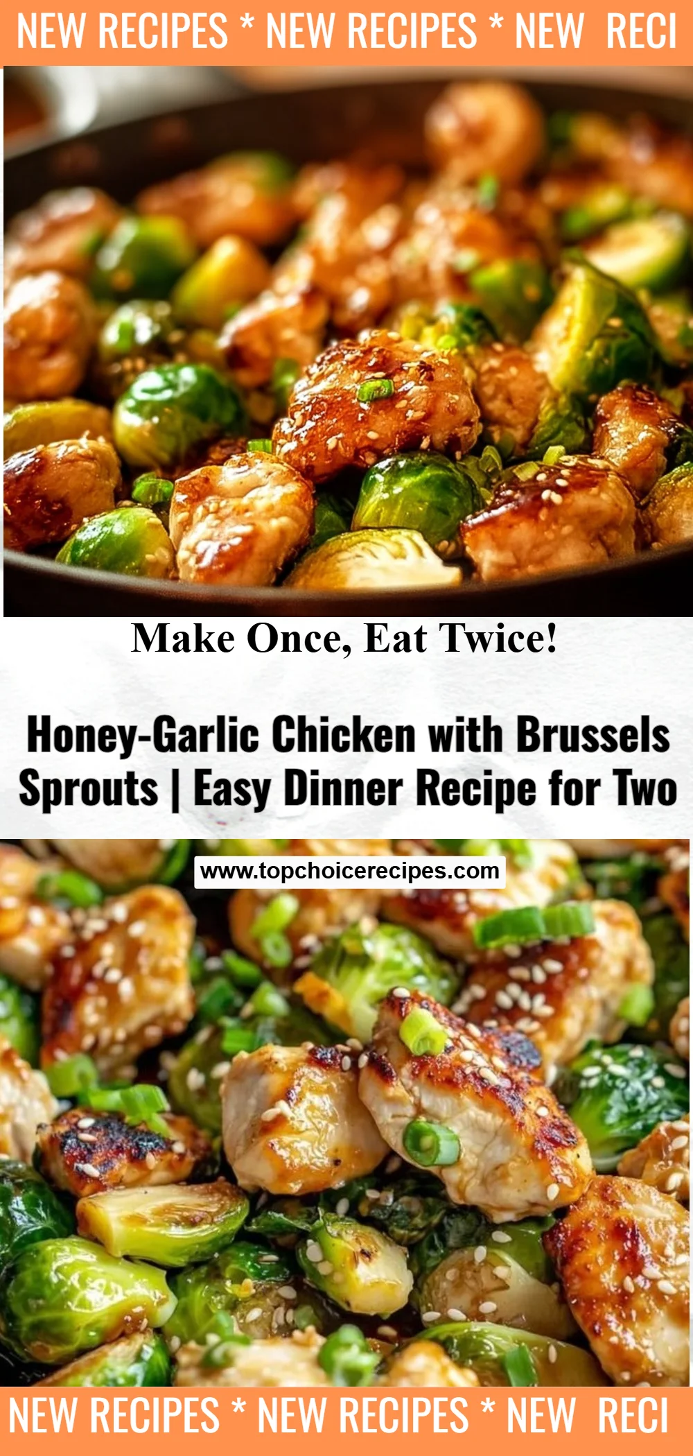 Honey-Garlic Chicken & Brussels Sprouts Skillet