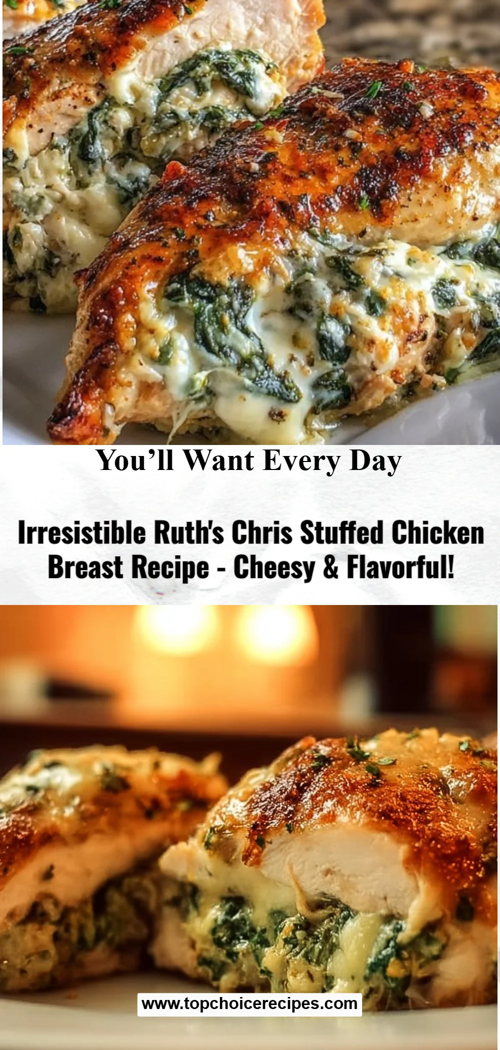 Irresistible Ruth's Chris Stuffed Chicken