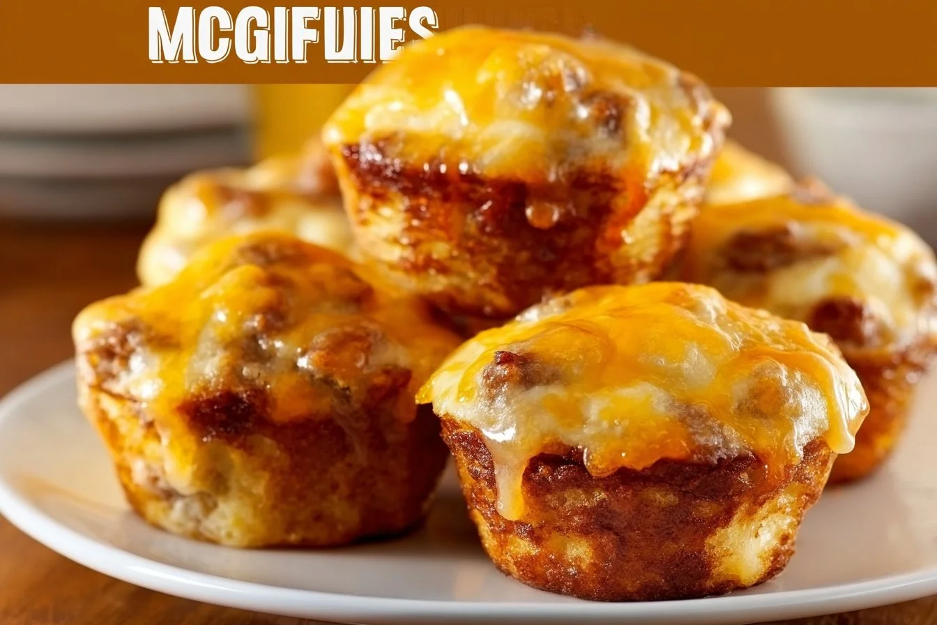 McGriddle Muffins 4 Delicious homemade McGriddle Muffins with syrup and bacon