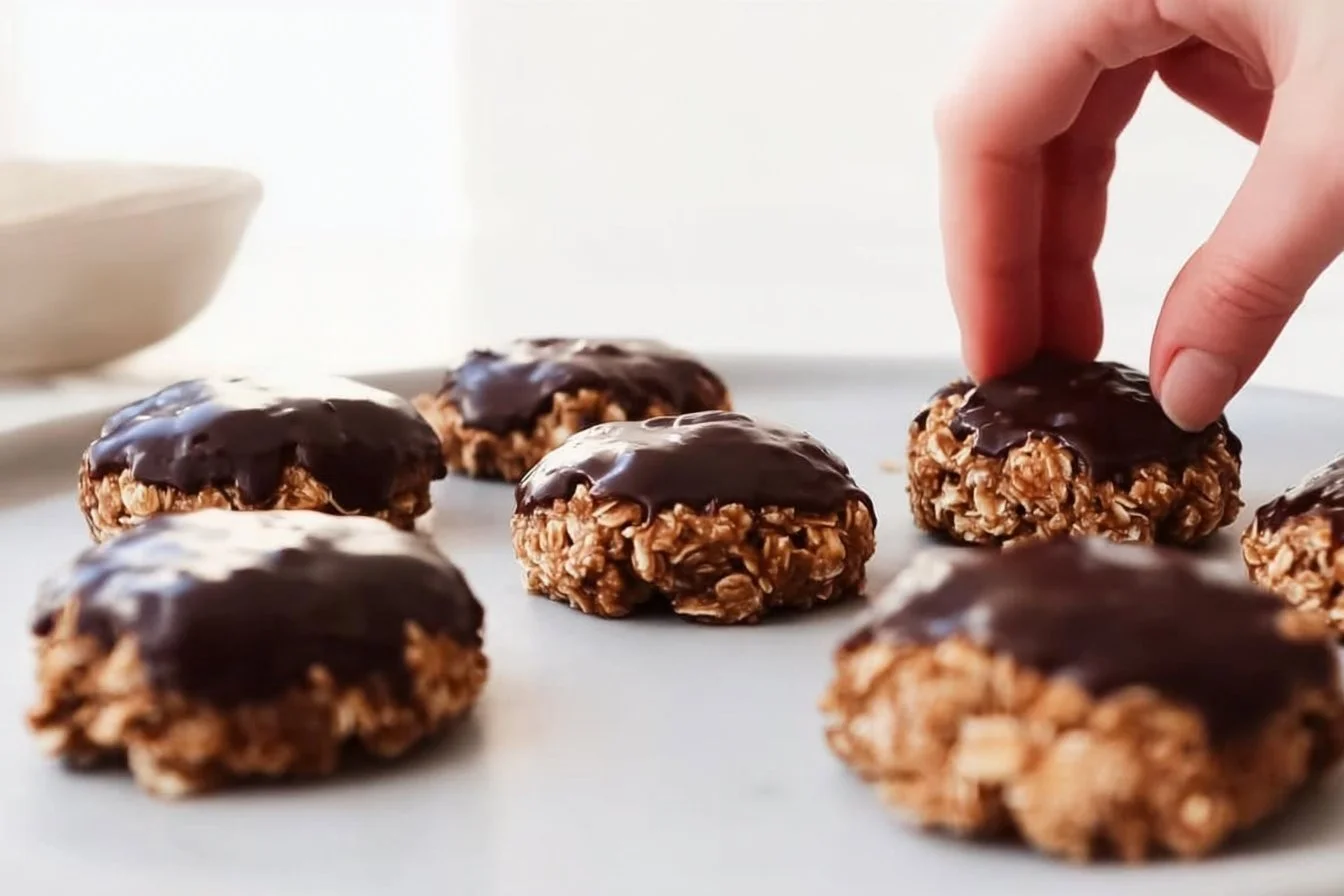 No-bake healthy breakfast cookies made with oats and nuts
