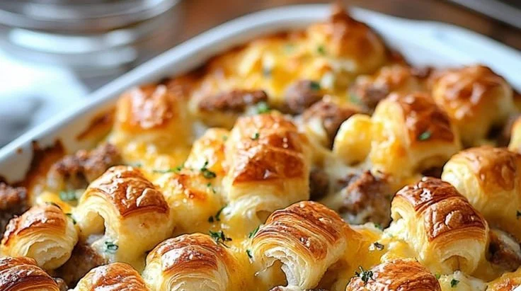 Overnight Croissant Breakfast Casserole 5 Overnight Croissant Breakfast Casserole