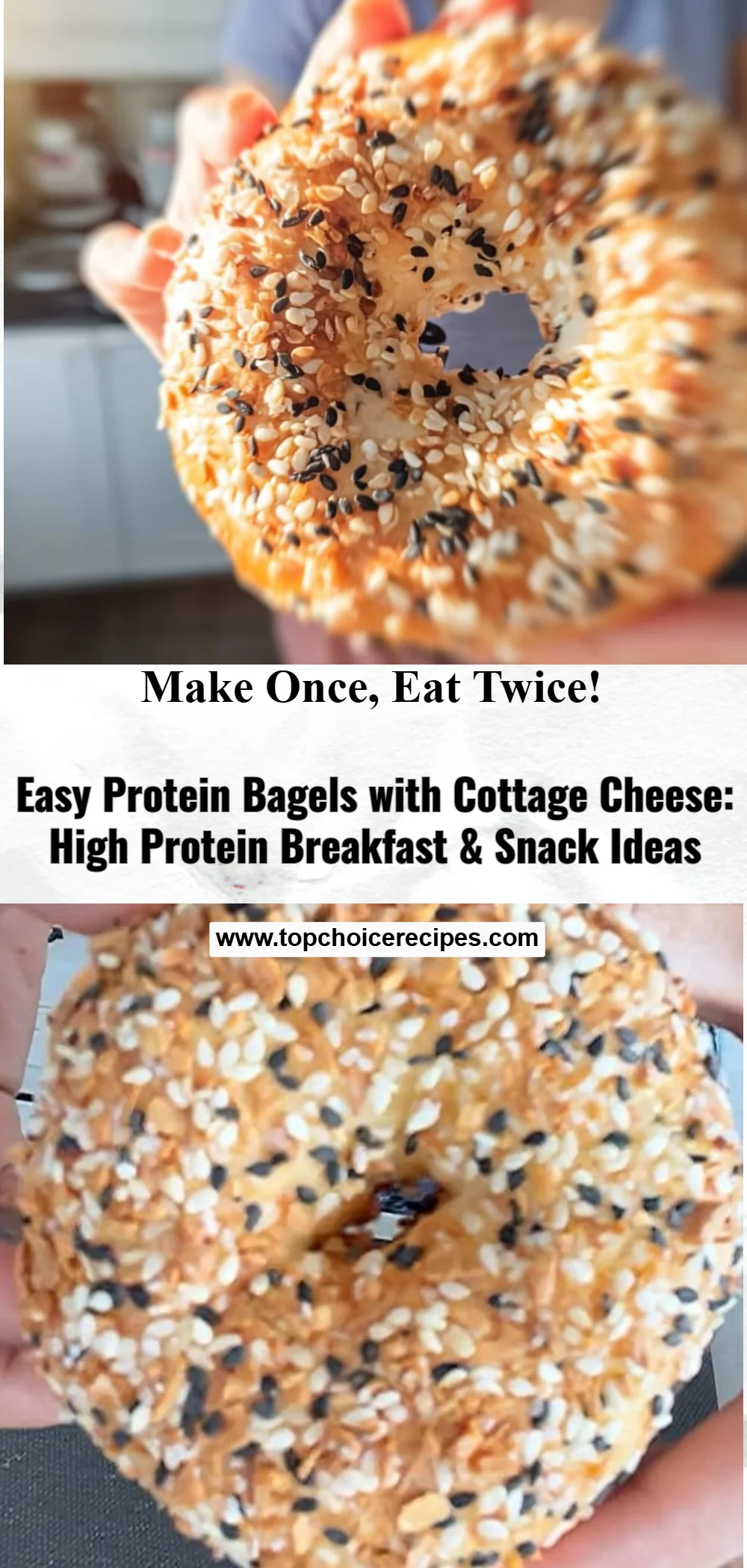 Protein Bagels with Cottage Cheese