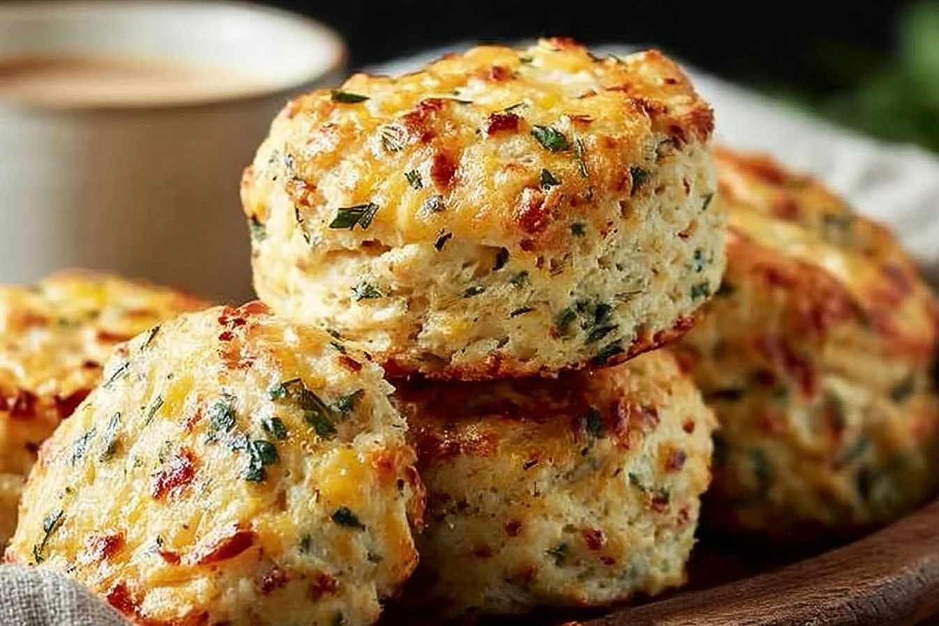 Protein-Packed Biscuits 4 Homemade protein-packed biscuits on a plate, perfect for a healthy snack.