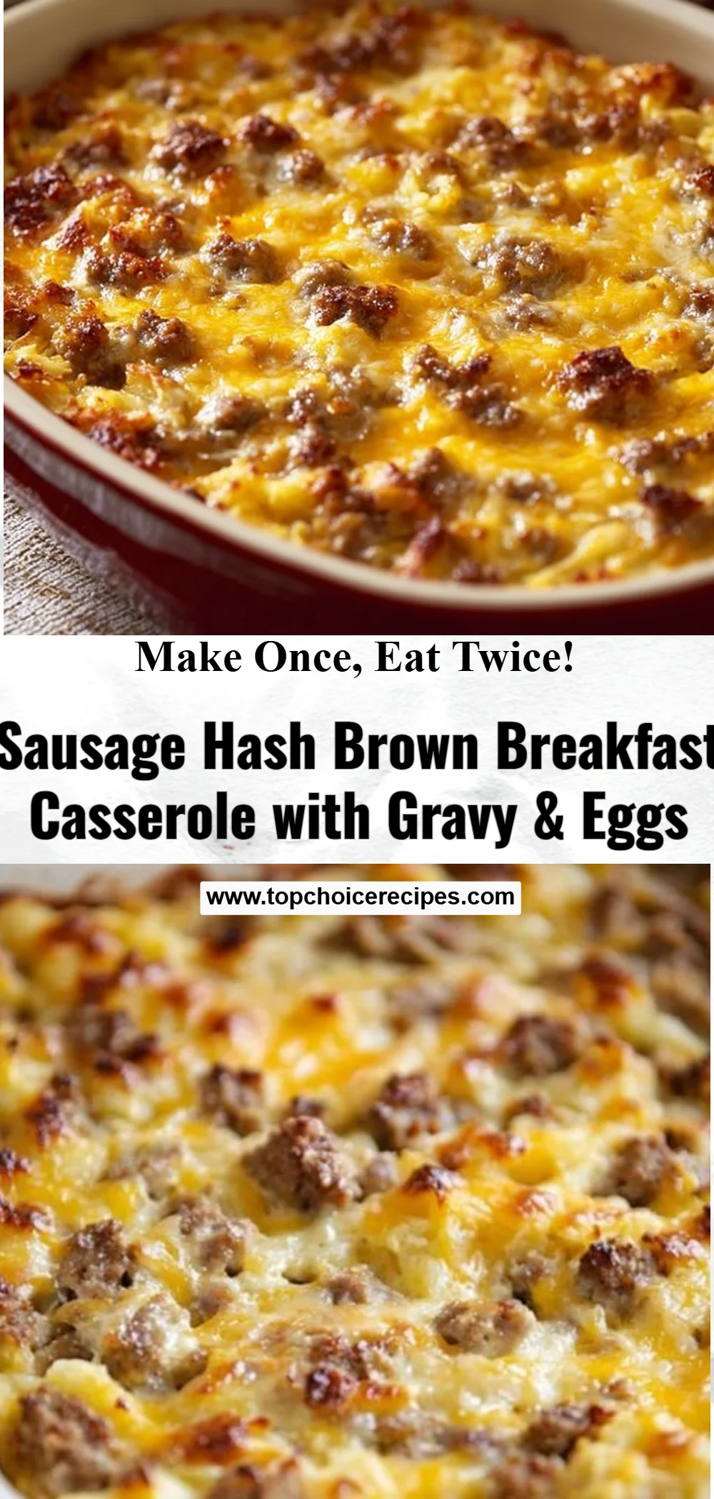 Sausage Hash Brown Breakfast Casserole