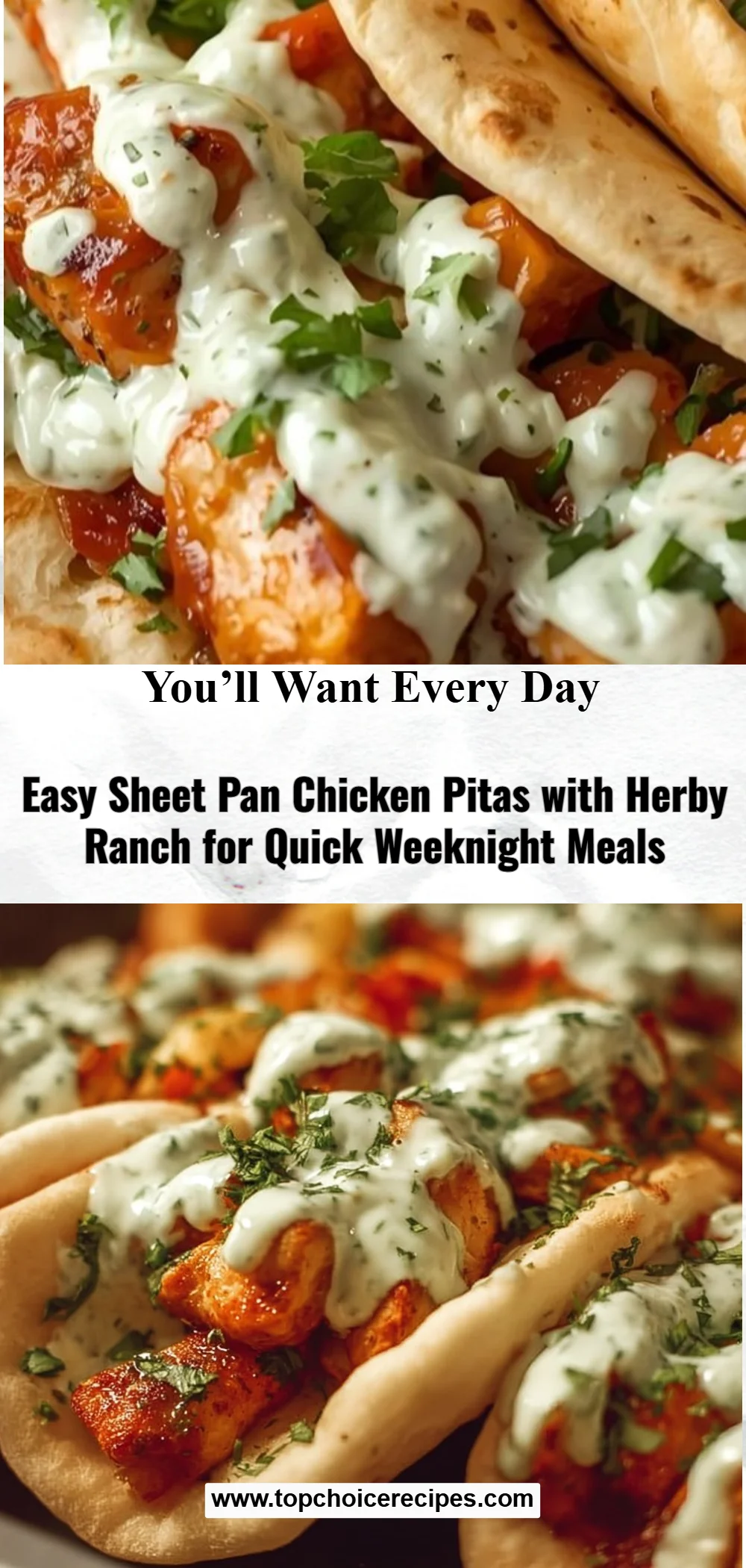 Sheet Pan Chicken Pitas with Herby Ranch 6 Sheet Pan Chicken Pitas with Herby Ranch