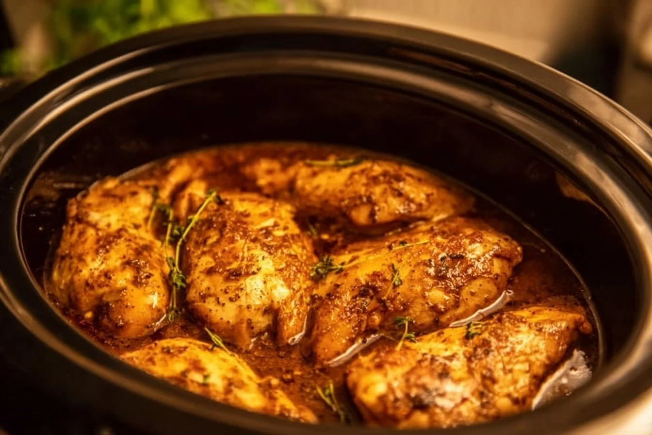Slow Cooker Chicken Breasts 4 Slow cooker chicken breasts in a delicious sauce ready to serve