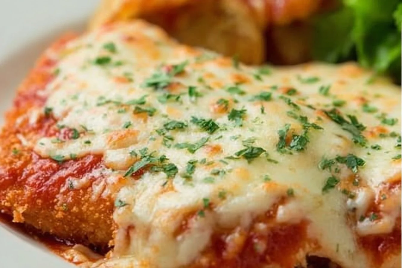 Ultimate Chicken Parmesan 4 Delicious ultimate chicken parmesan with melted cheese and crispy breading.