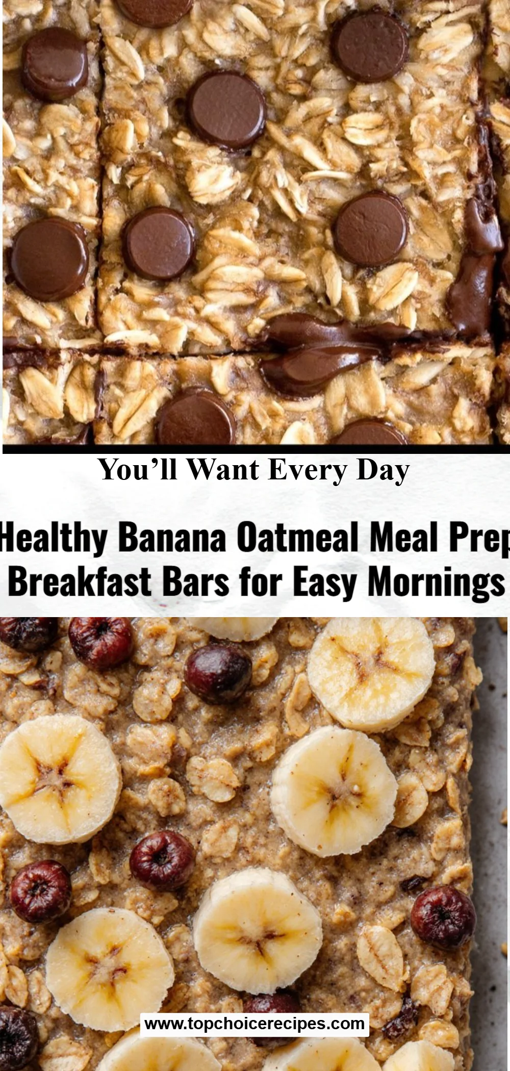 Banana Oatmeal Meal Prep Breakfast Bars