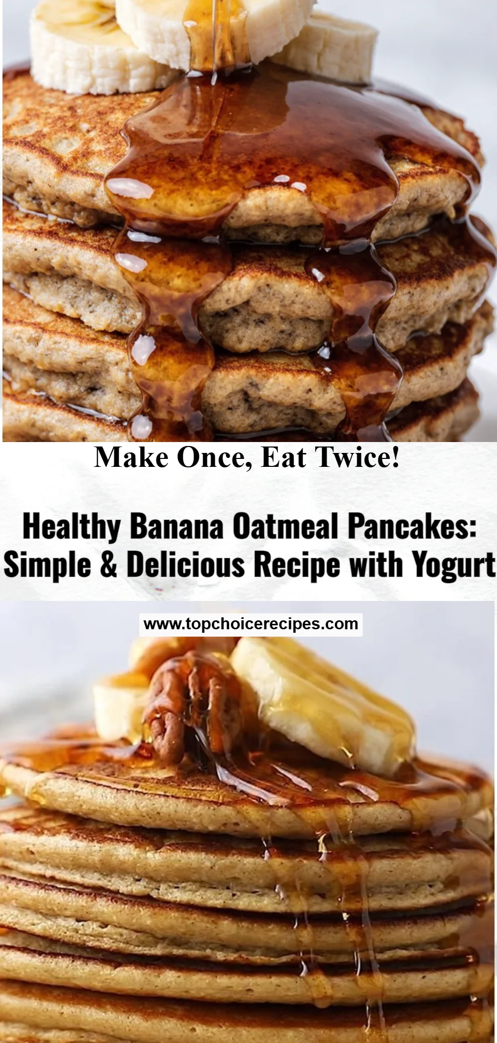 Banana Oatmeal Pancakes