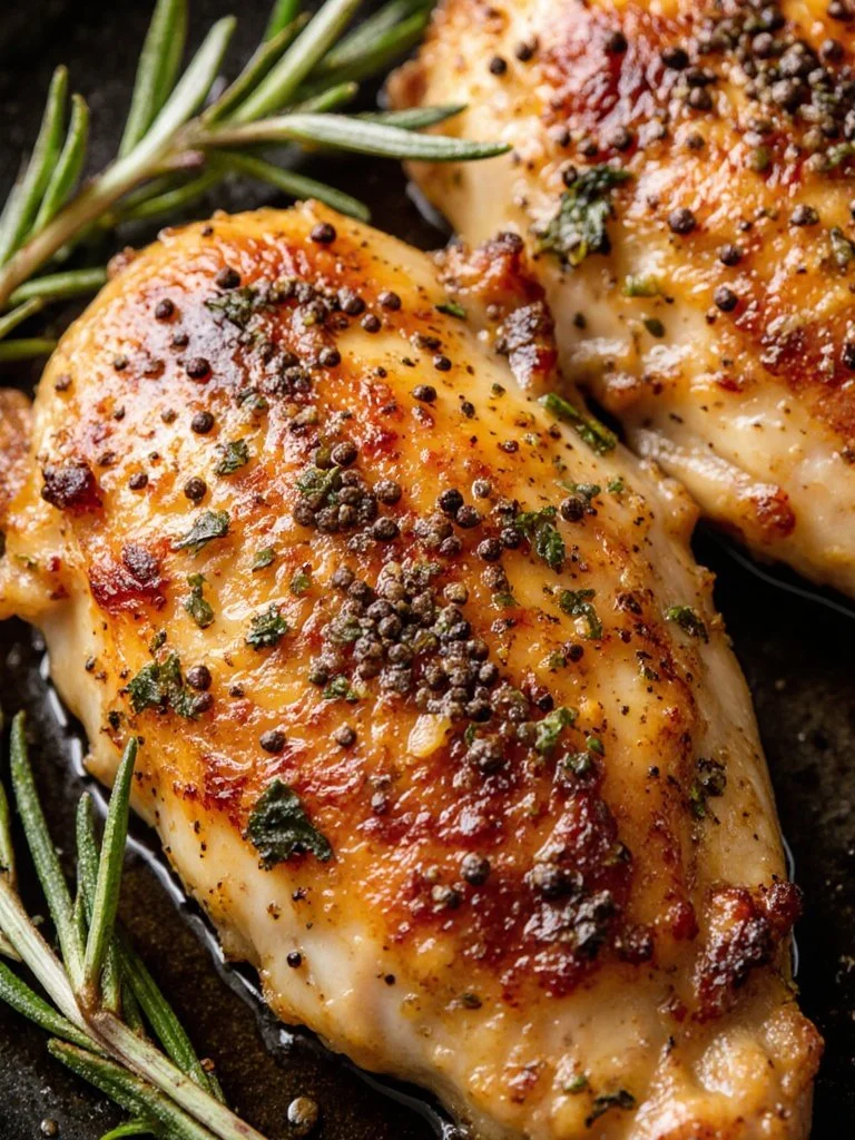 Best Roast Chicken Breast 4 Delicious roast chicken breast served on a plate with herbs and spices