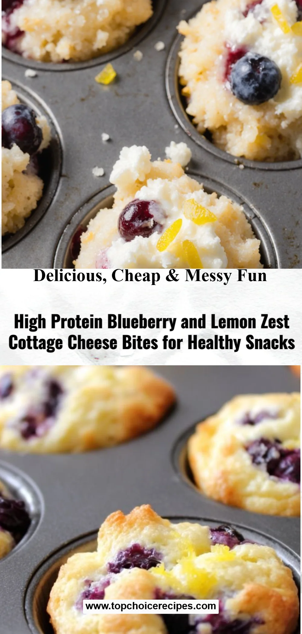 Blueberry and Lemon Zest Cottage Cheese Bites