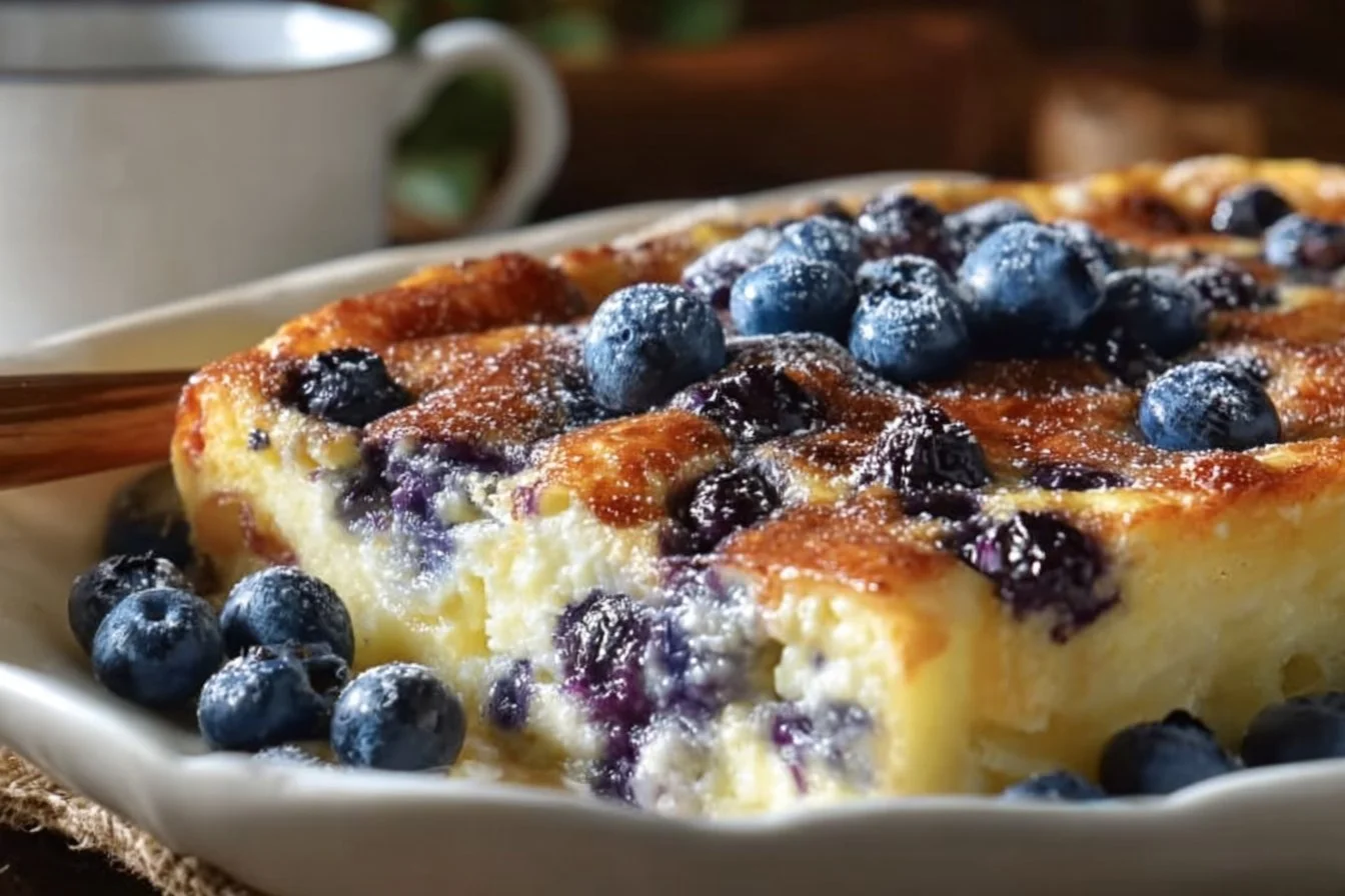 Blueberry Cottage Cheese Breakfast Bake, a healthy morning recipe