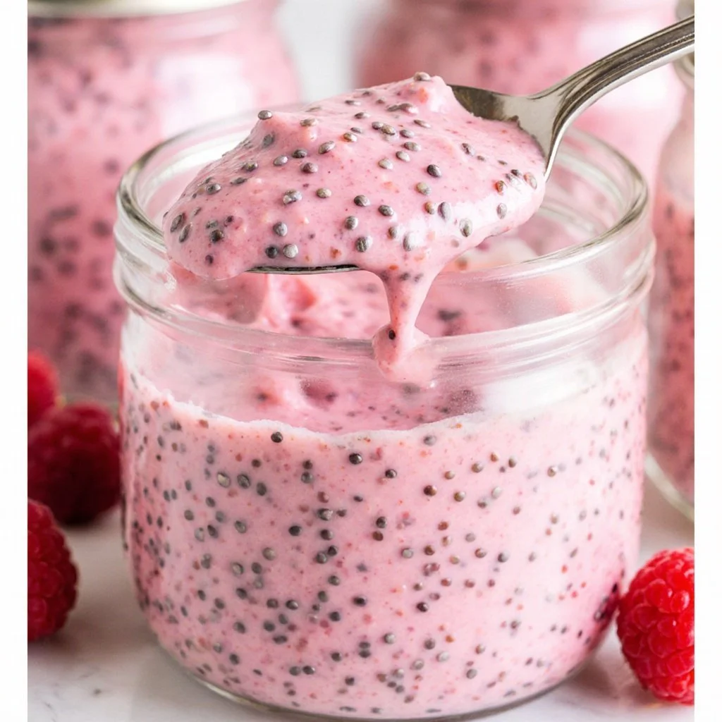 Chia Pudding 4 Delicious chia pudding topped with fresh berries and nuts