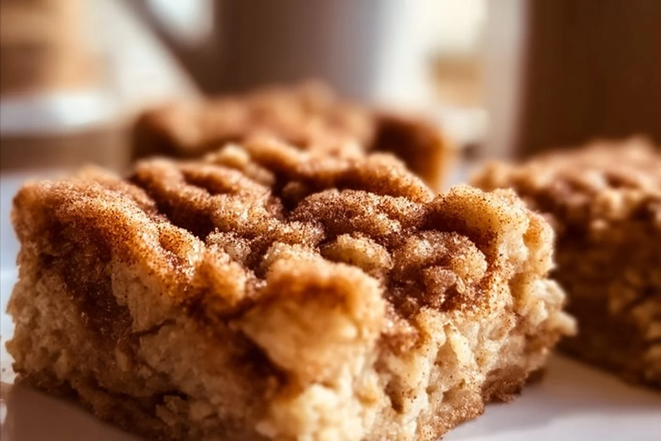 Cinnamon Roll Baked Oatmeal Squares