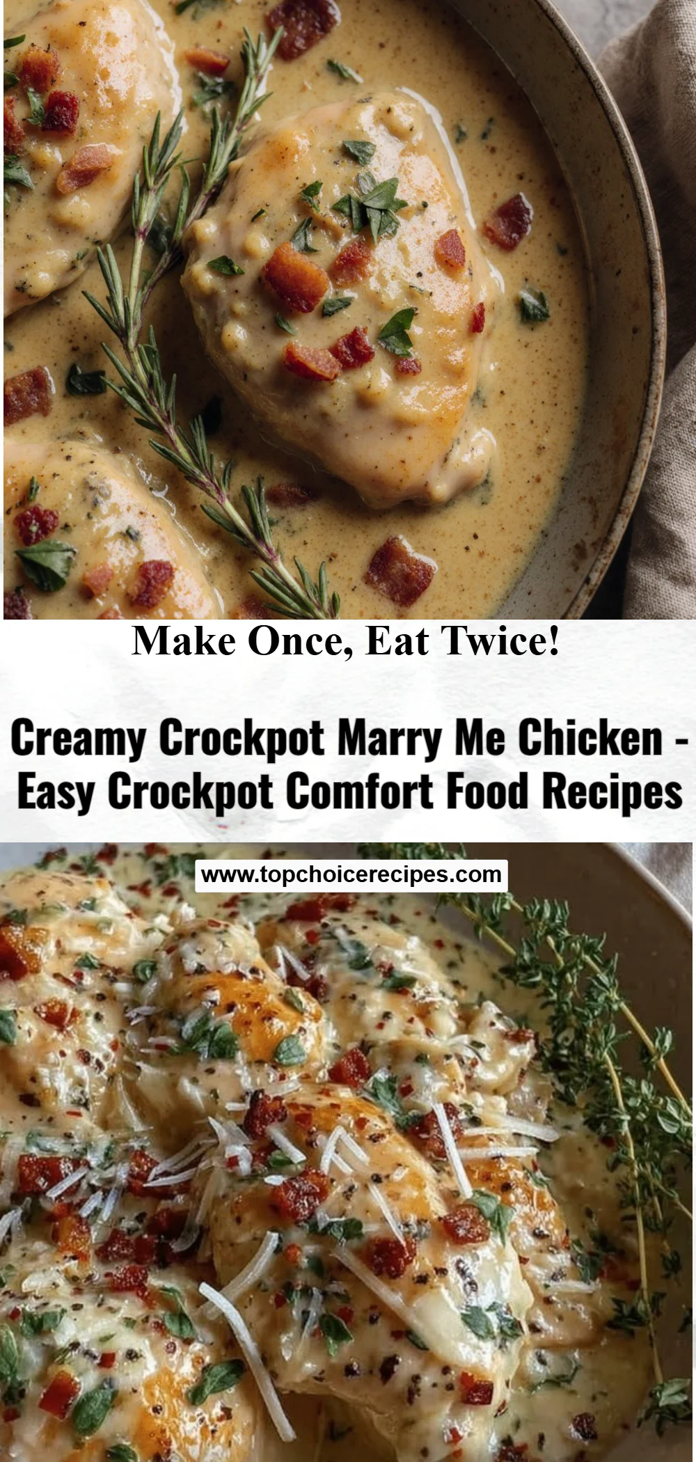 Creamy Crockpot Marry Me Chicken