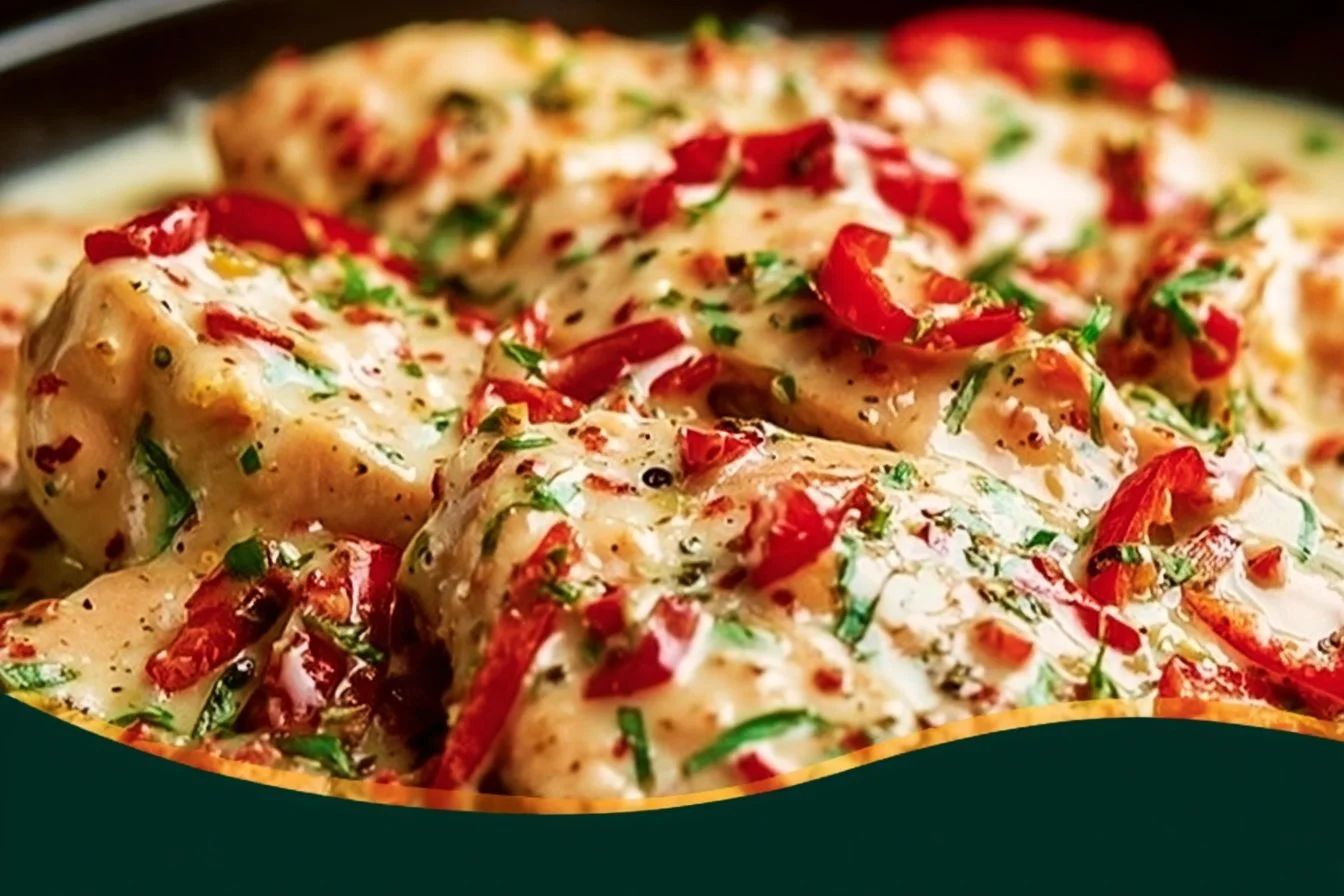 Creamy Marry Me Chicken with herbs and spices in a skillet