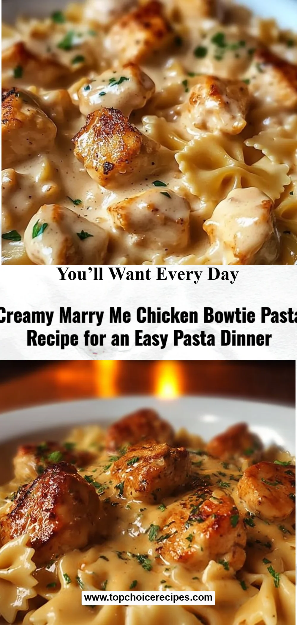 Creamy Marry Me Chicken Bowtie Pasta