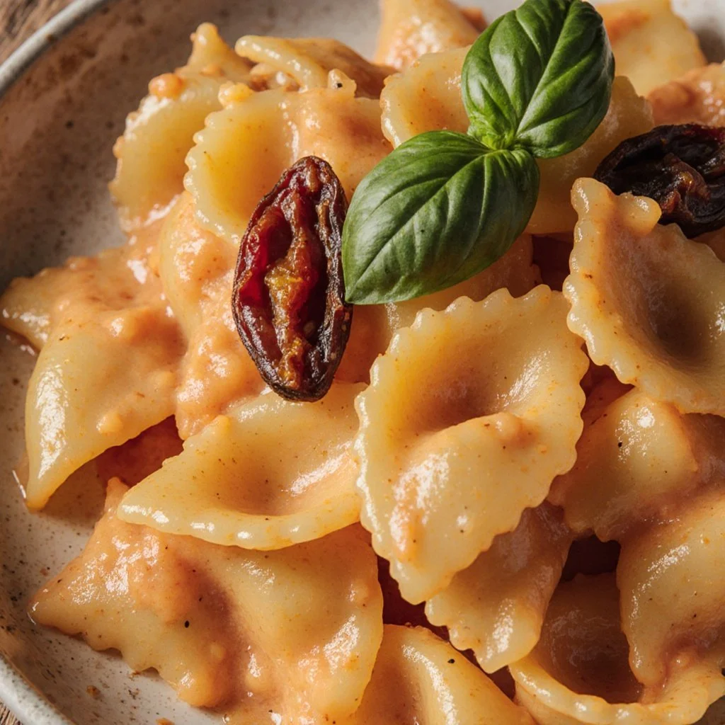 Creamy Marry Me Chicken Pasta dish garnished with herbs