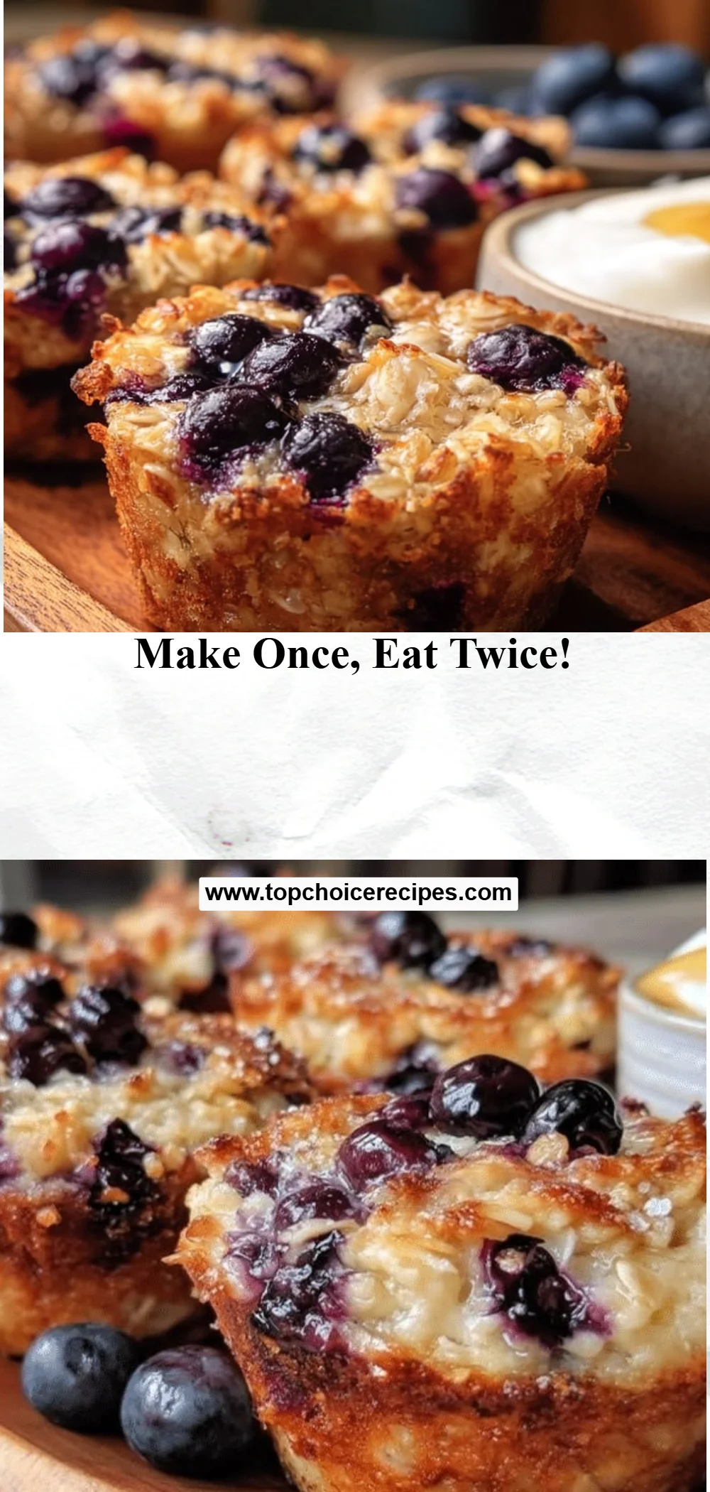 Easy Baked Oatmeal Cups with Blueberries 6 Easy Baked Oatmeal Cups with Blueberries