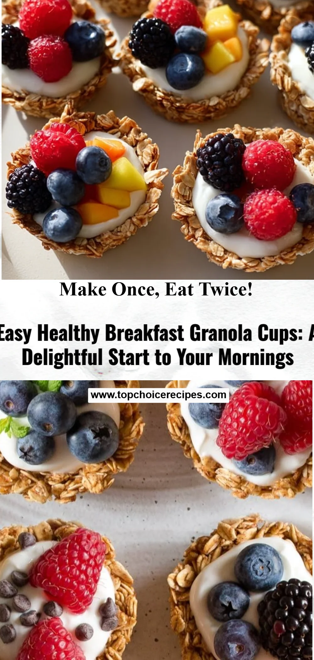 Easy Healthy Breakfast Granola Cups 6 Easy Healthy Breakfast Granola Cups