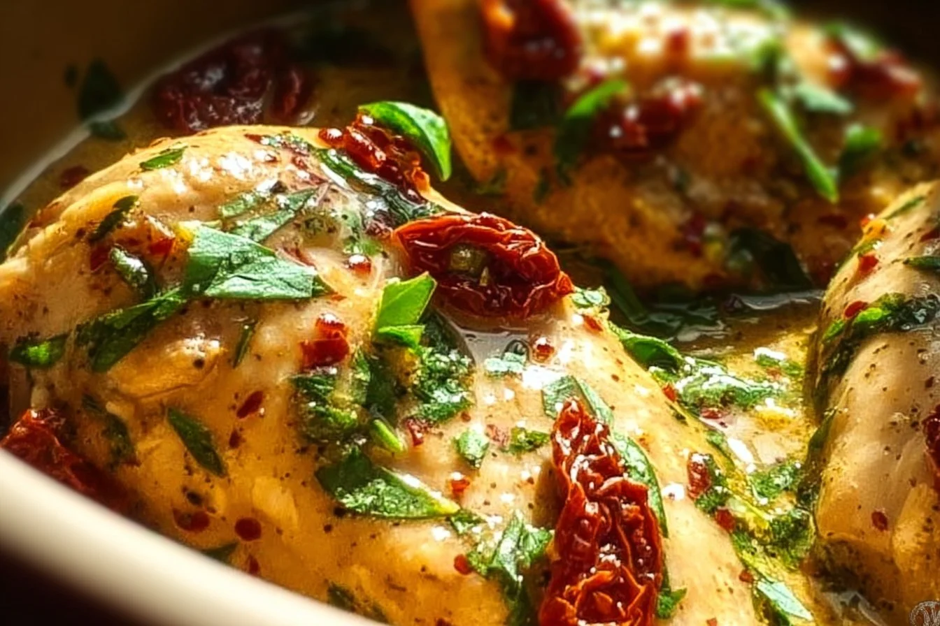 Easy Marry Me Chicken recipe with creamy sauce and vibrant ingredients