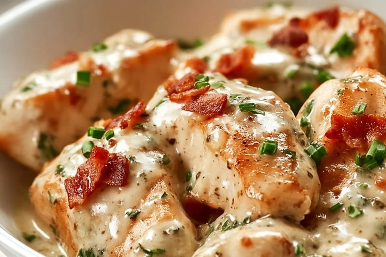 Delicious Easy Marry Me Chicken served with creamy sauce and herbs.