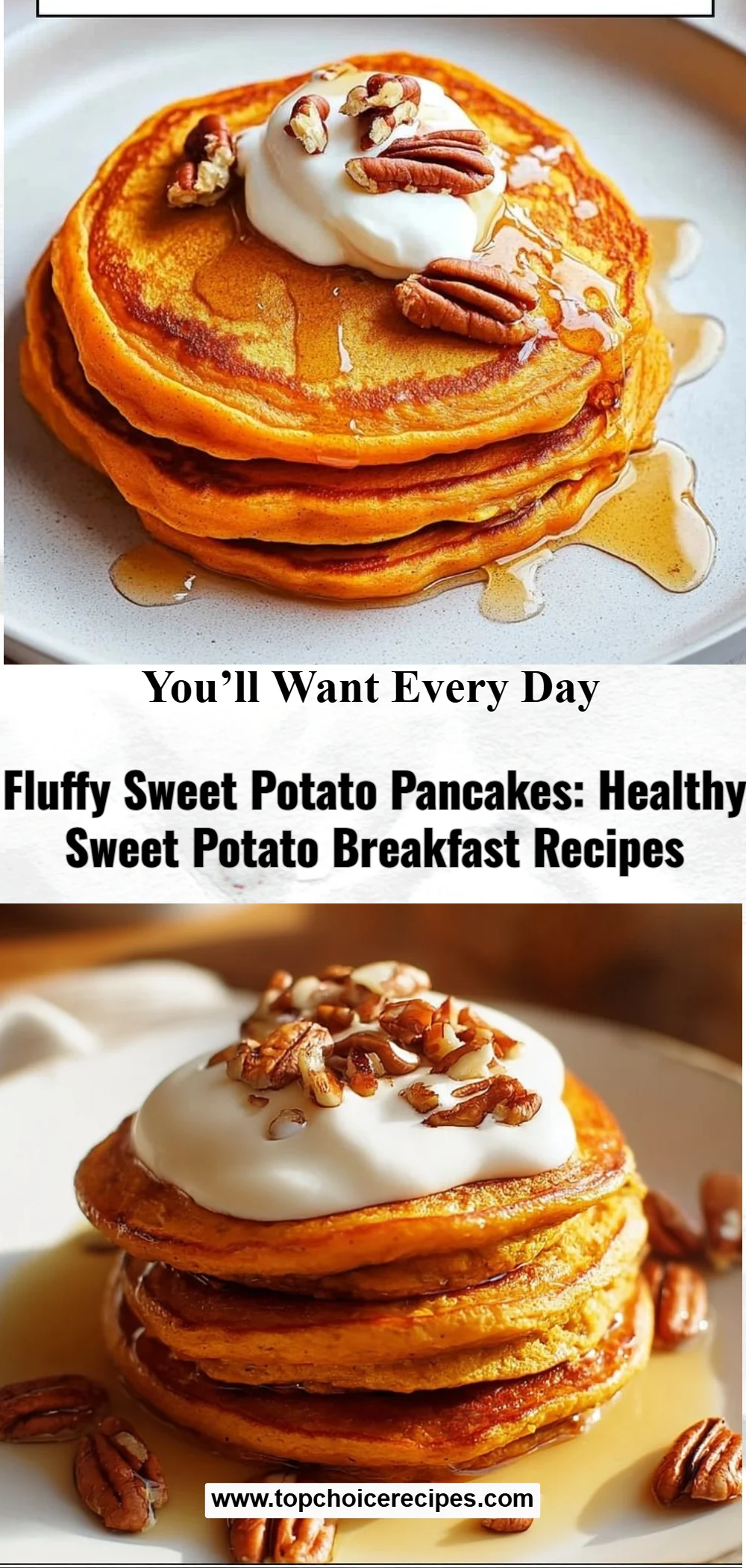 Fluffy Sweet Potato Pancakes