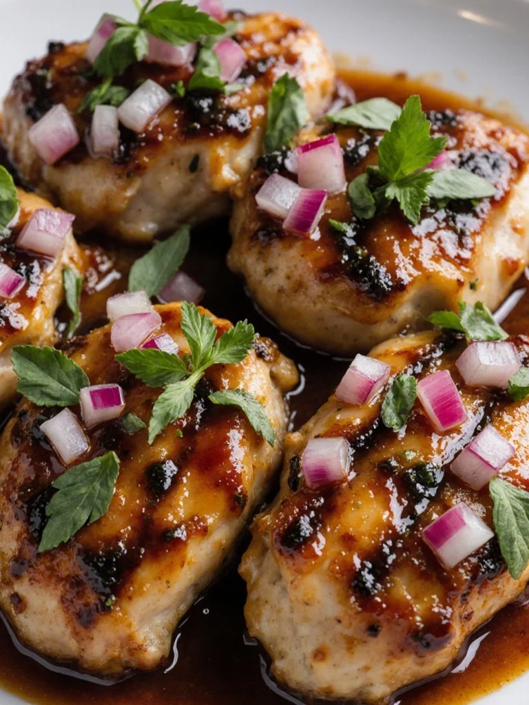 Delicious glazed honey lime chicken served with avocado rice in a bowl.