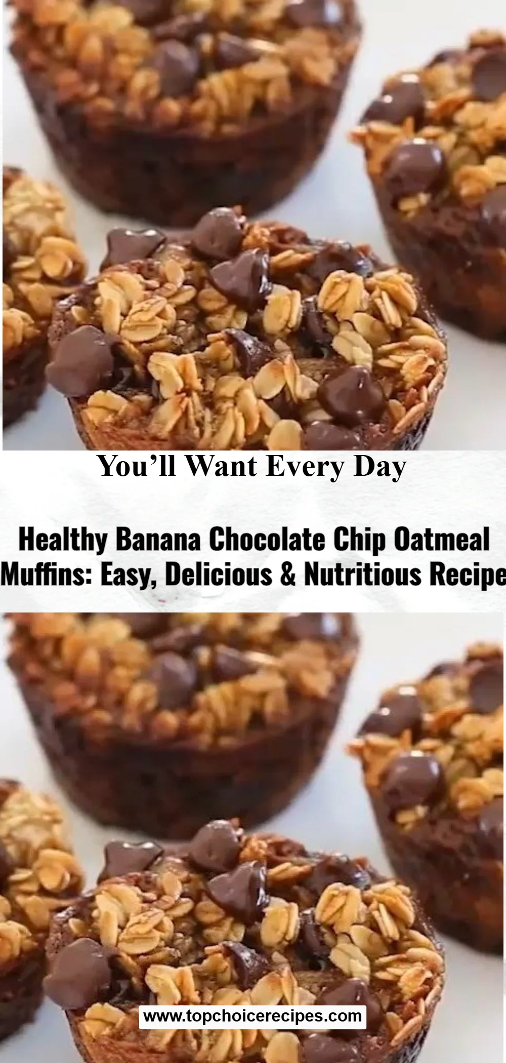 Healthy Banana Chocolate Chip Oatmeal Muffins 5 Healthy Banana Chocolate Chip Oatmeal Muffins