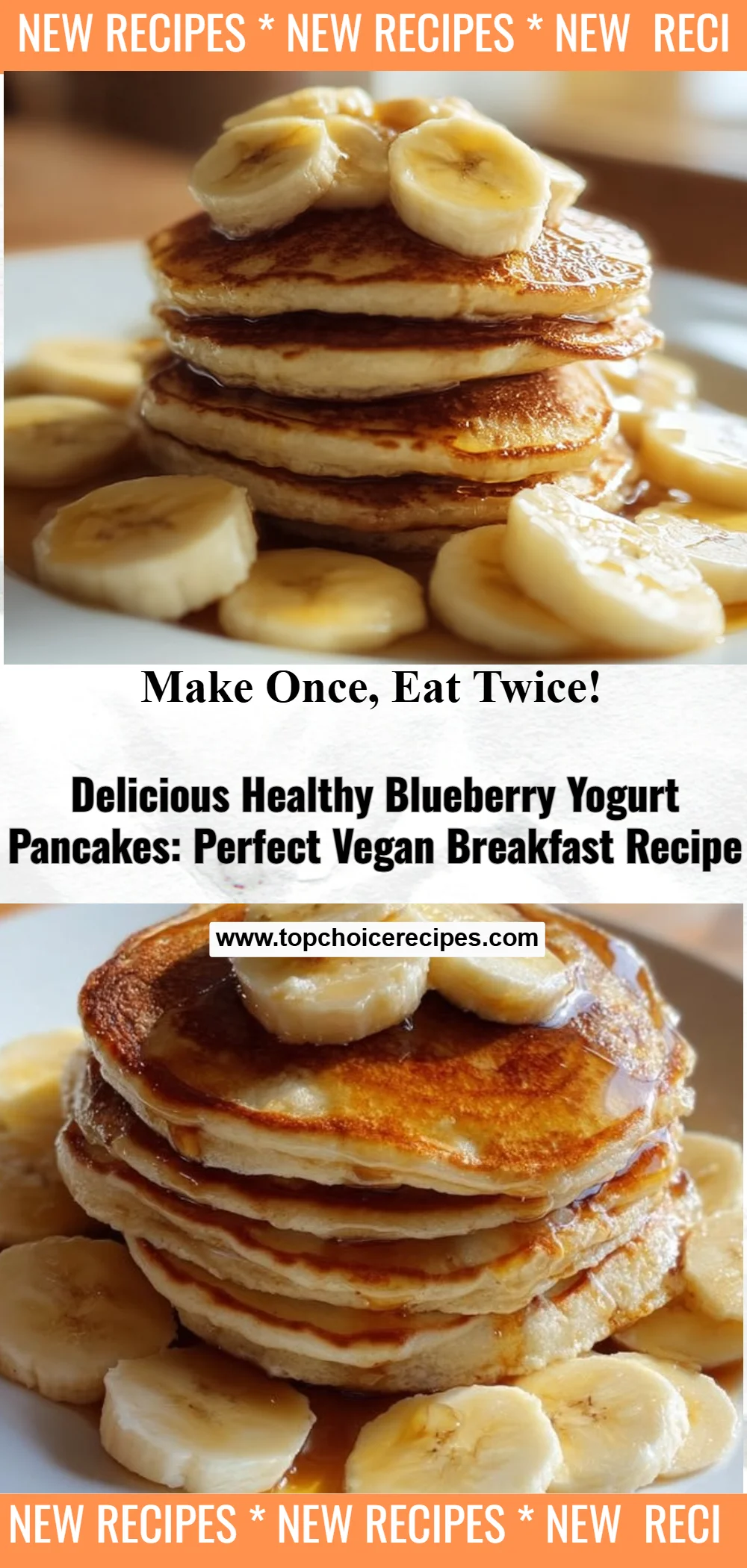 Healthy Blueberry Yogurt Pancakes