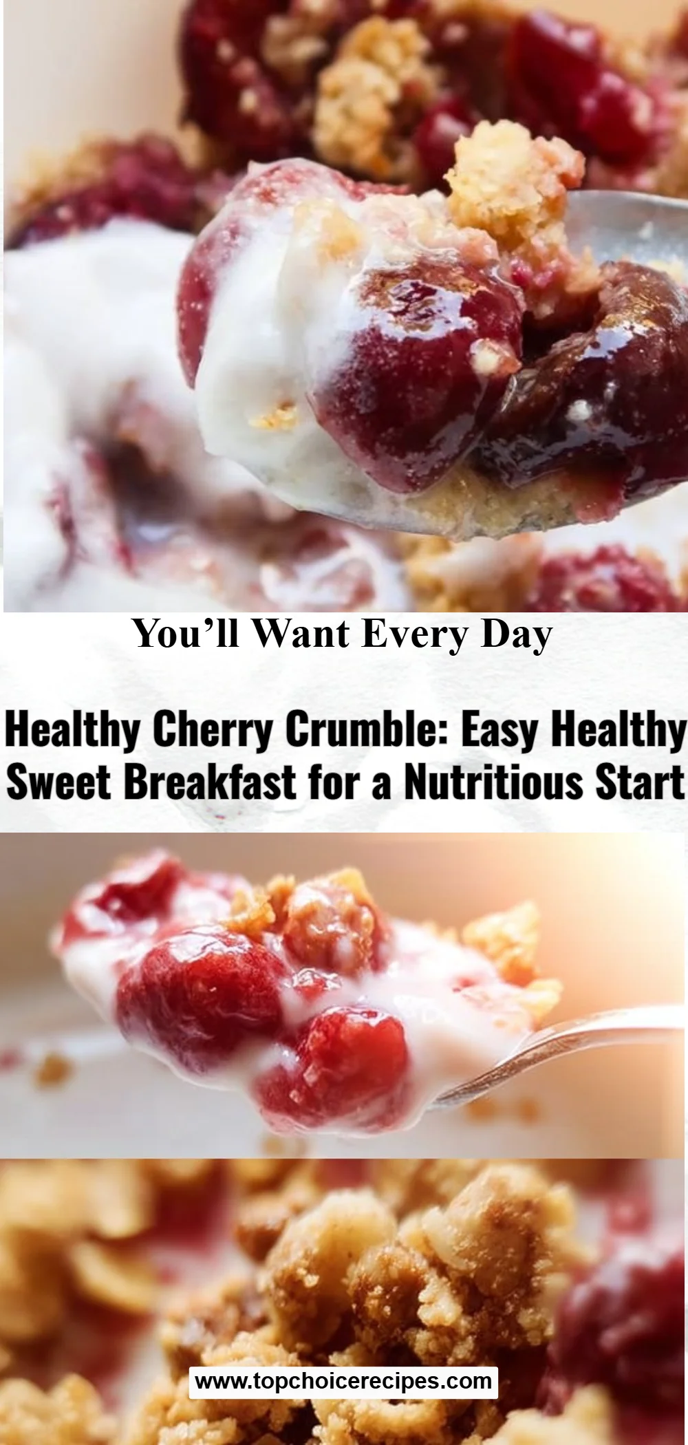 Healthy Cherry Crumble 5 Healthy Cherry Crumble