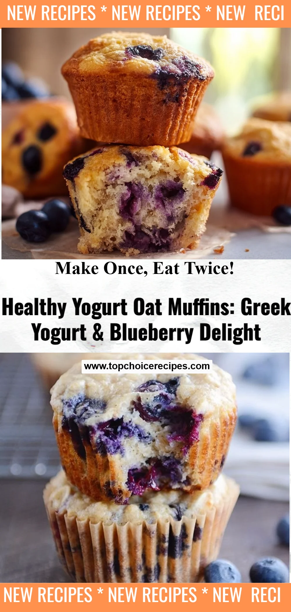 Healthy Yogurt Oat Muffins