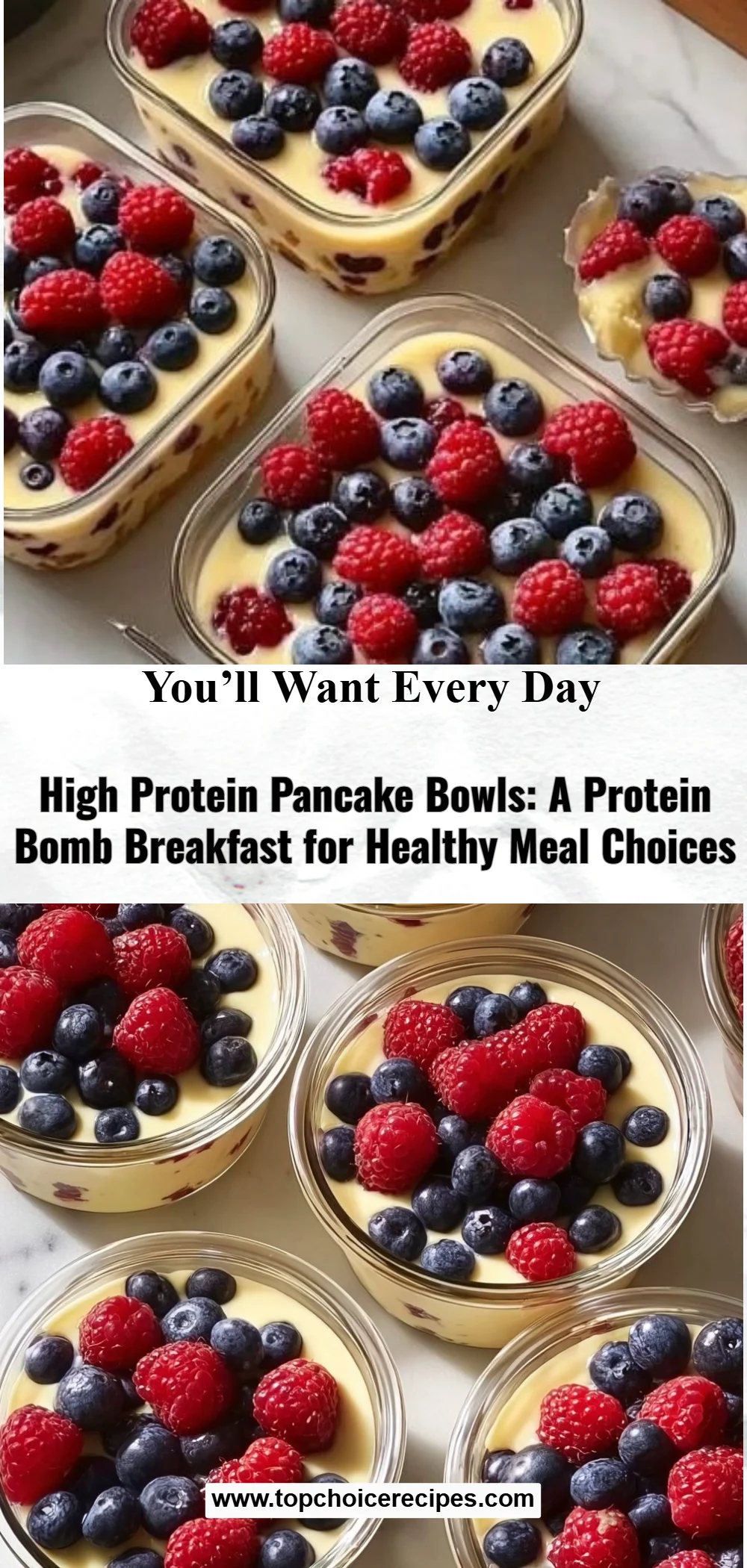 High Protein Pancake Bowls