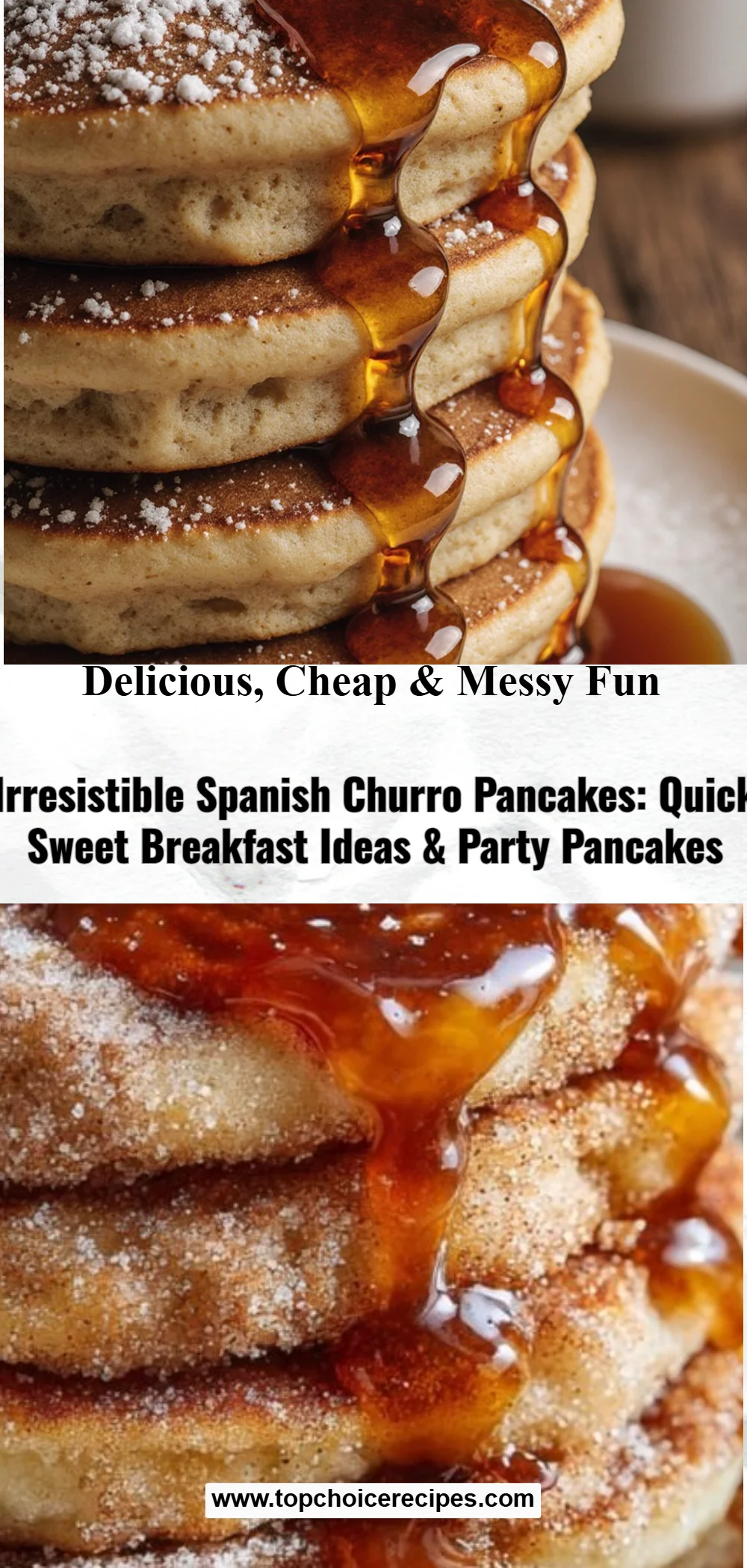 Irresistible Spanish Churro Pancakes 6 Irresistible Spanish Churro Pancakes