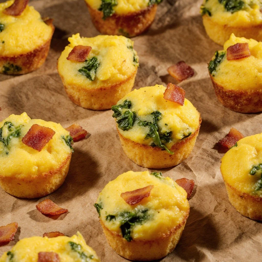 A plate of colorful Keto Egg Bites showcasing different flavors and ingredients.