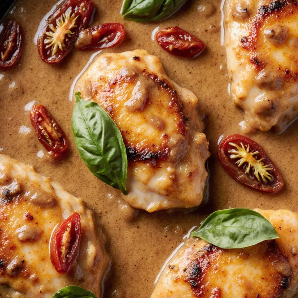 Delicious Marry Me Chicken served on a plate with fresh herbs and pasta