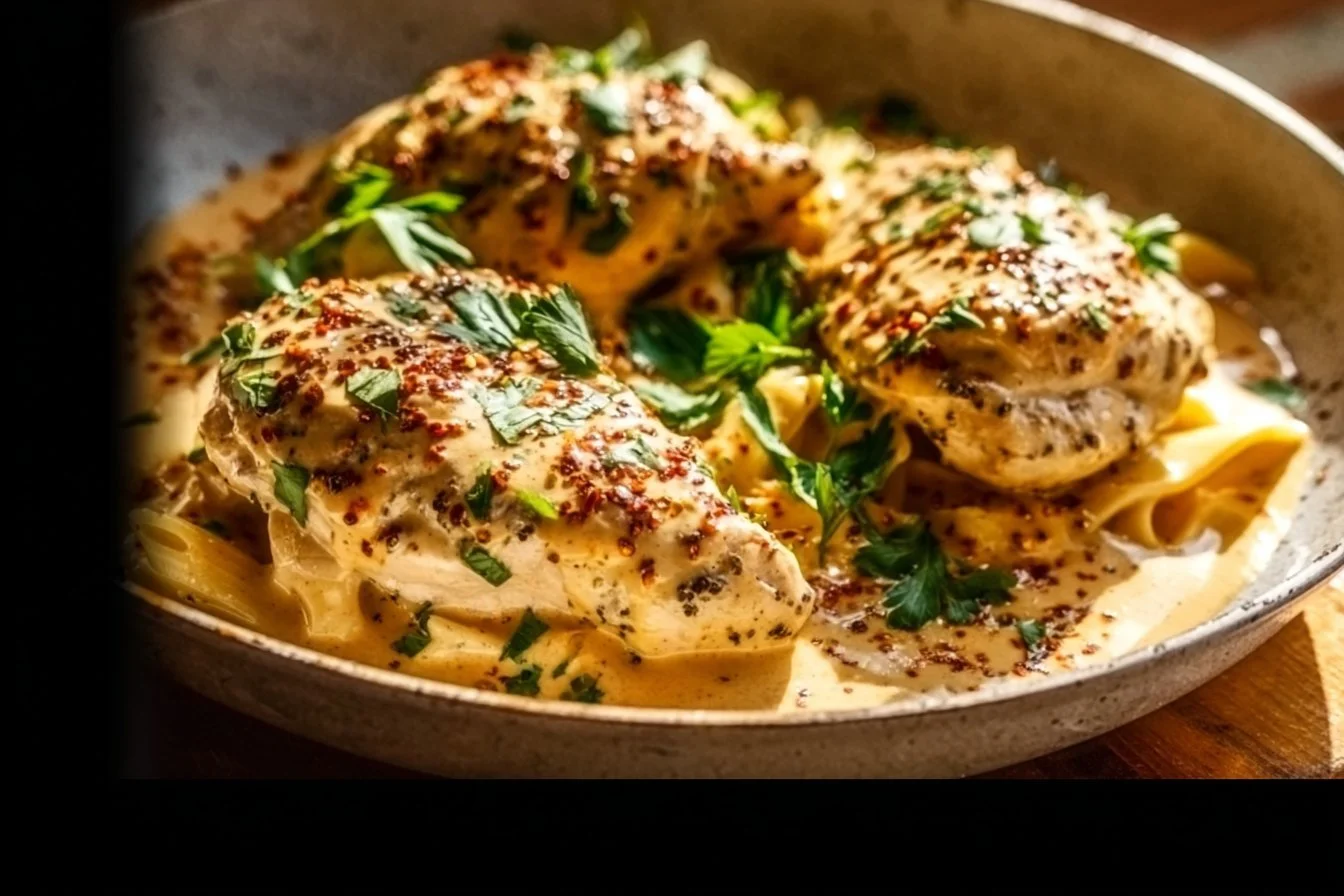 Delicious Marry Me Chicken served with creamy sauce and herbs.