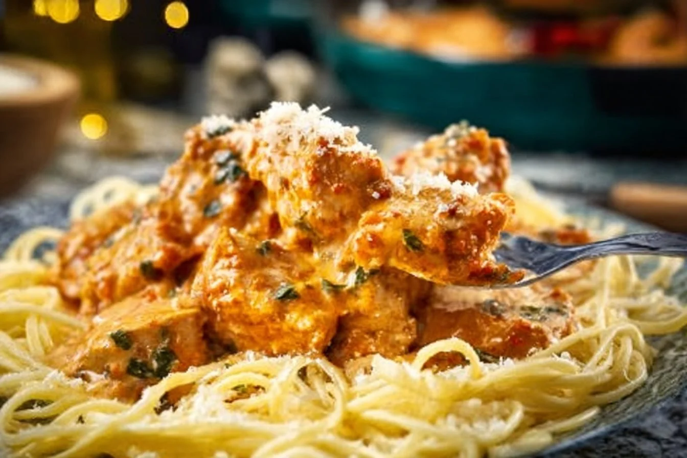 Delicious Marry Me Chicken served with fresh herbs and a creamy sauce