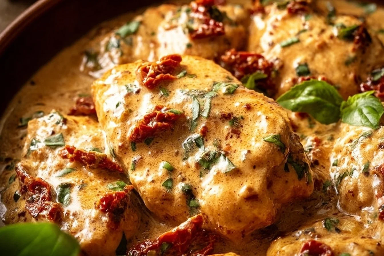 Marry Me Chicken 4 Delicious Marry Me Chicken dish served with pasta and herbs