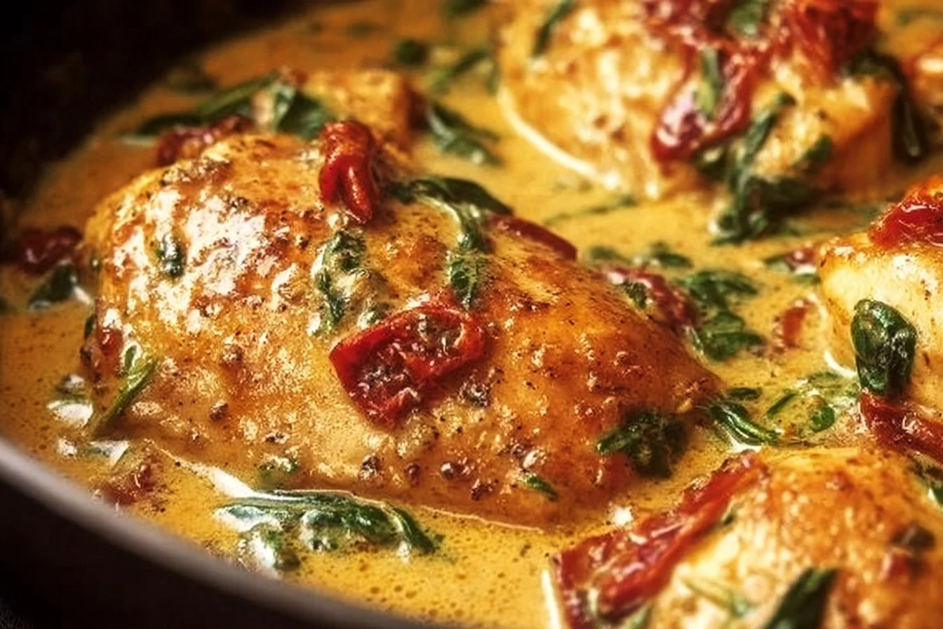 Marry Me Chicken 1 Delicious Marry Me Chicken served with herbs and creamy sauce