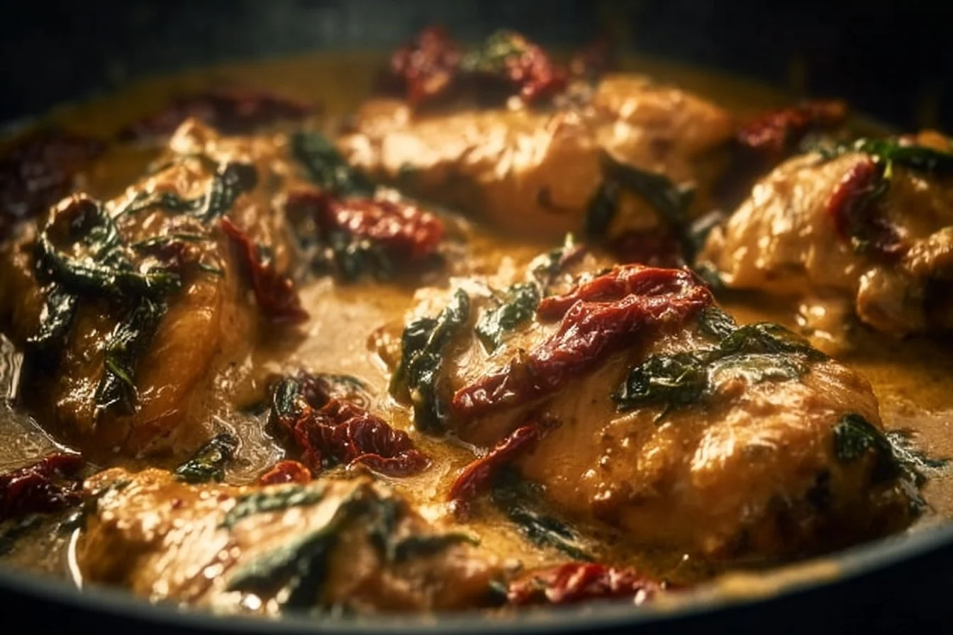 Marry Me Chicken 1 Delicious Marry Me Chicken garnished with herbs and served on a plate