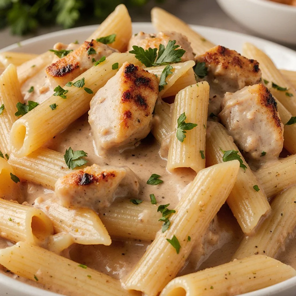 Creamy Marry Me Chicken Pasta recipe with fresh ingredients and herbs