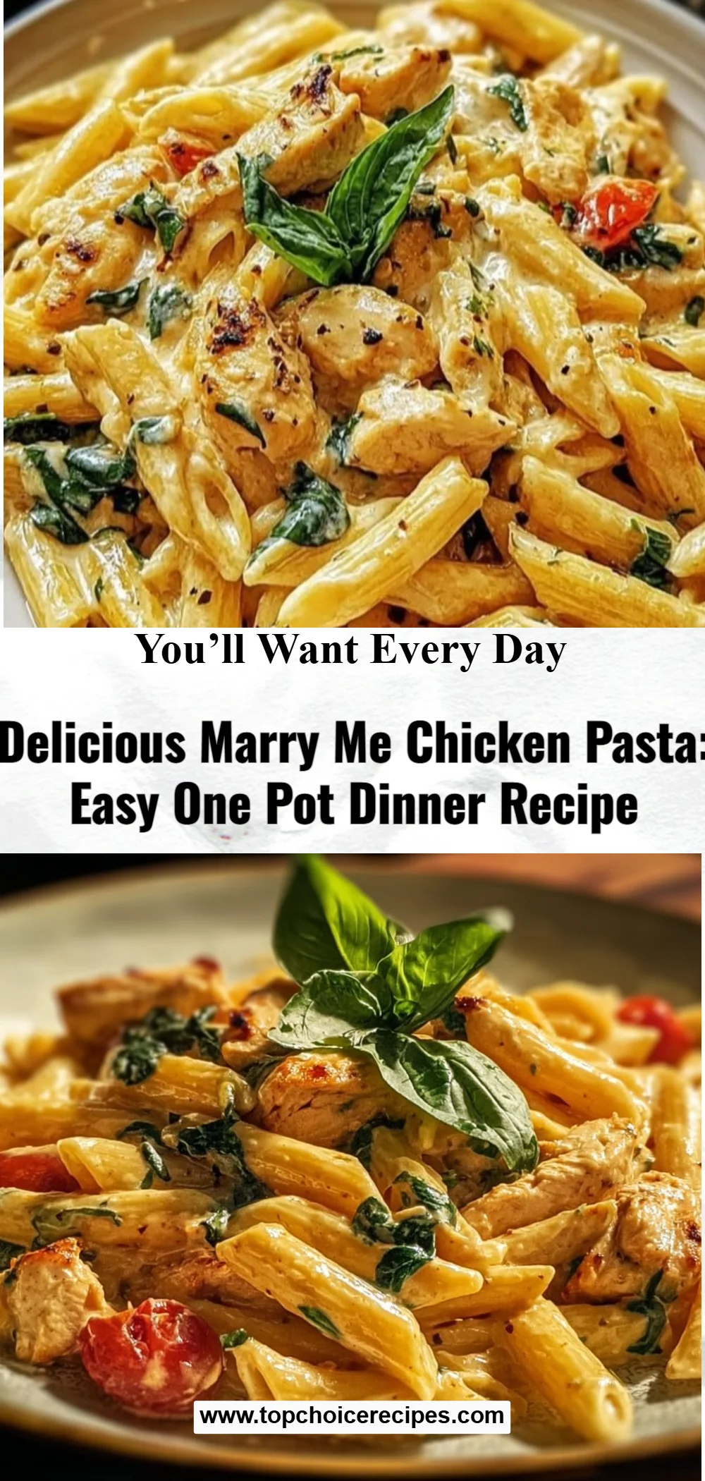 Marry Me Chicken Pasta
