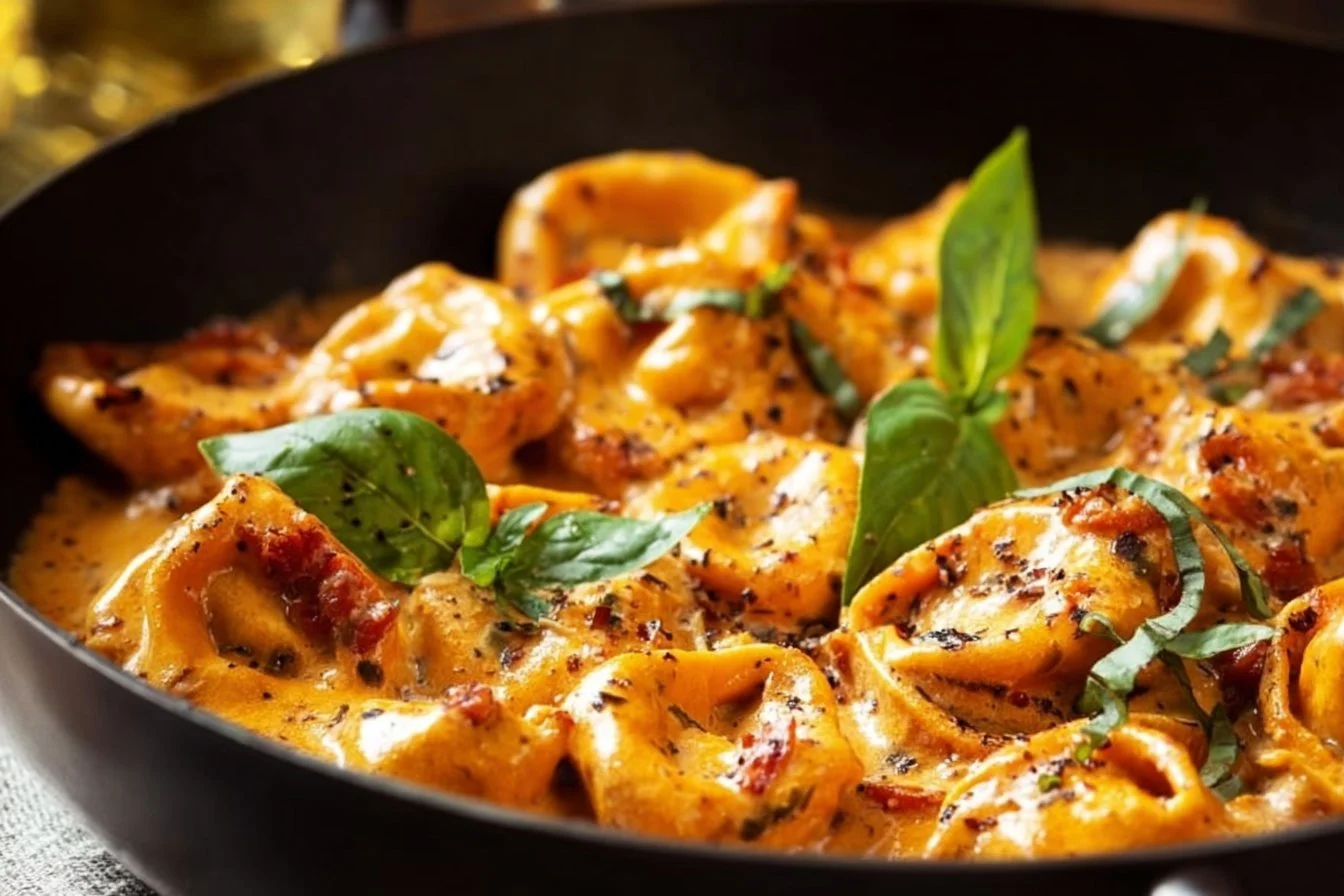 Marry Me Chicken Tortellini 4 Creamy Marry Me Chicken Tortellini served on a plate with fresh herbs