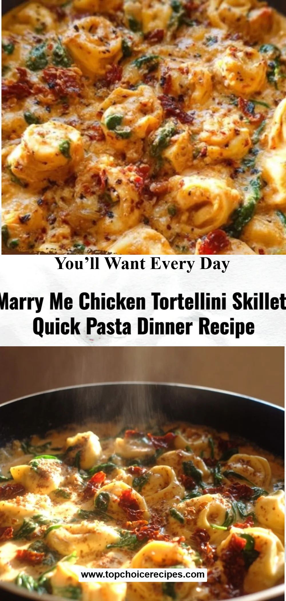 Marry Me Chicken Tortellini Skillet