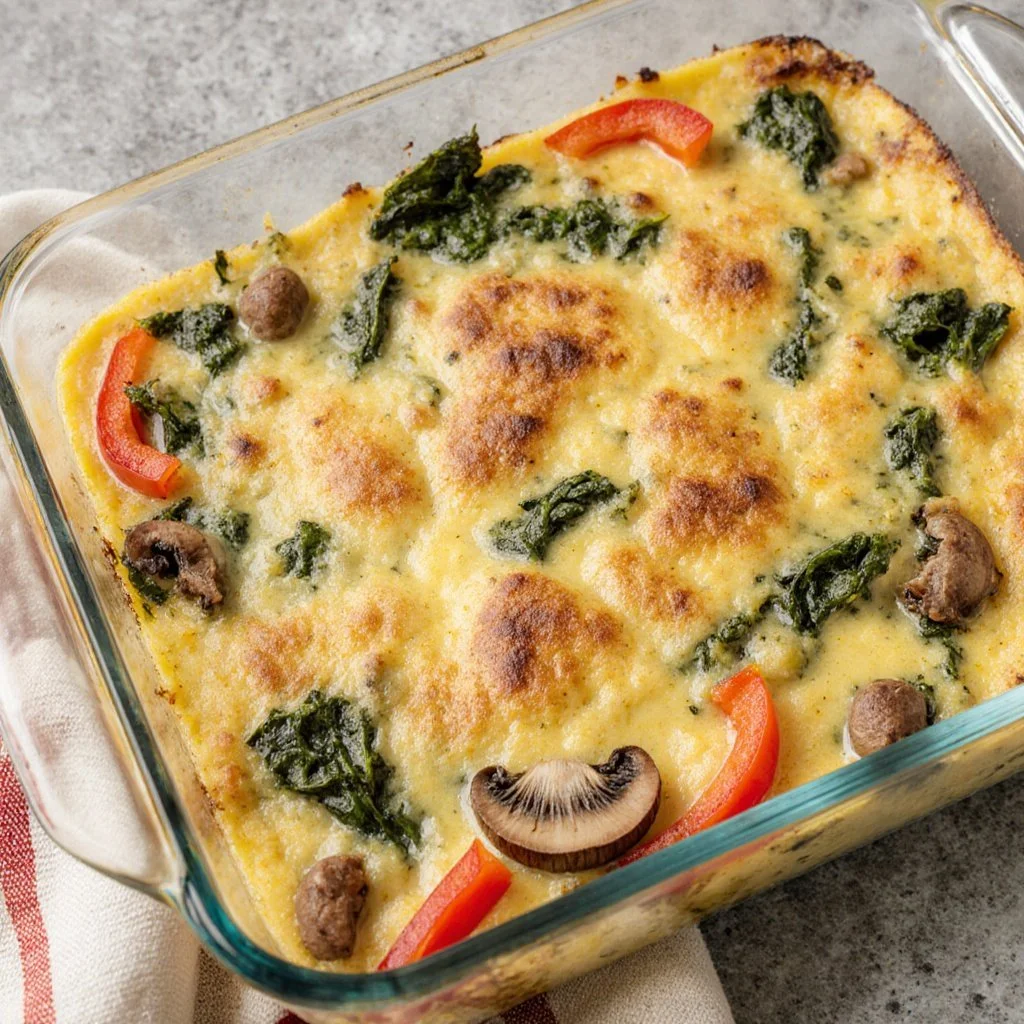 Meal prep breakfast eggs in a neatly organized container for easy morning meals