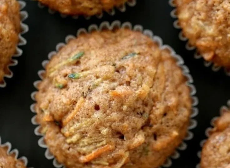 Morning Glory Muffins 4 Freshly baked Morning Glory Muffins with fruits, nuts, and spices