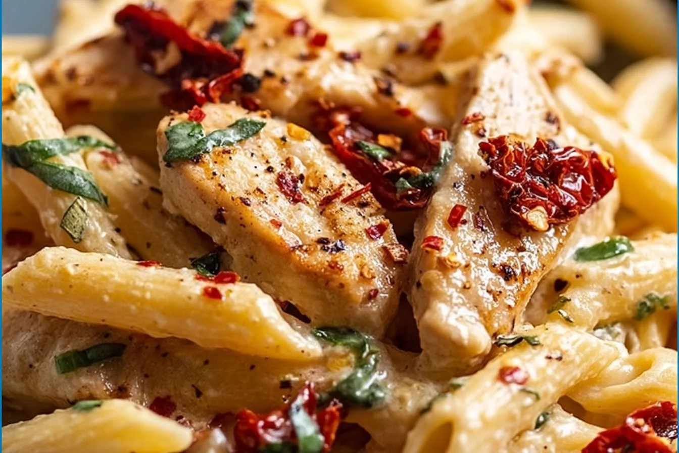 Quick Marry Me Chicken Pasta with creamy sauce and herbs