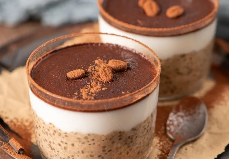 Tiramisu Chia Pudding With Greek Yogurt